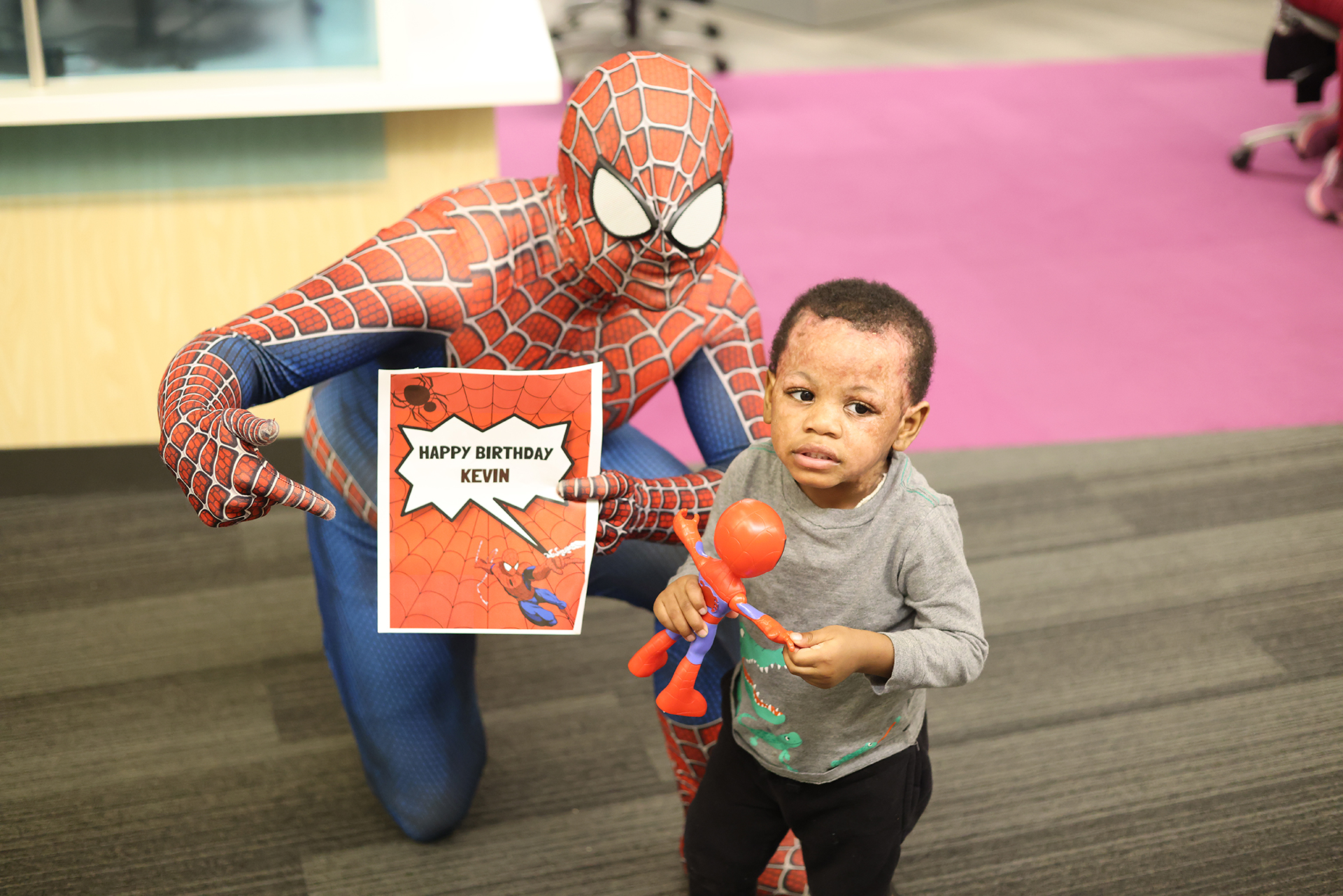 Kevin and Spiderman